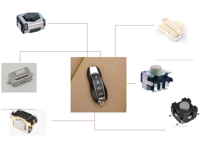 汽车电子锁轻触开关